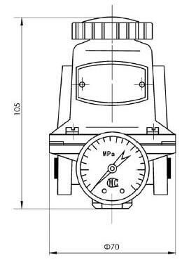  QFY空氣減壓器外形尺寸
